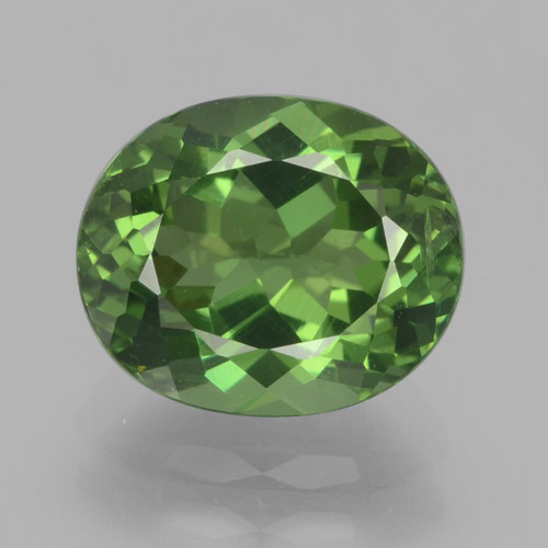 Apatite naturale verde da 2,62 ct, taglio ovale, VS-SI