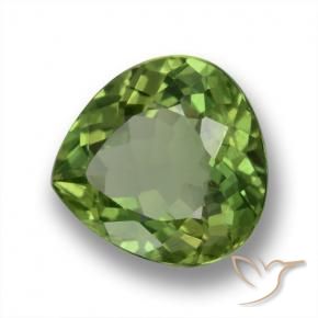 Apatite Verde scuro naturale da 2.29 ct, Forma a pera, VS-SI