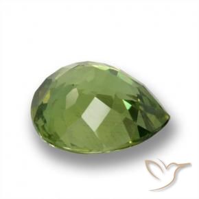 Apatite Verde scuro naturale da 2.29 ct, Forma a pera, VS-SI