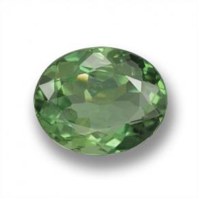 Apatite naturale verde da 1,38 ct, taglio ovale, VS-SI