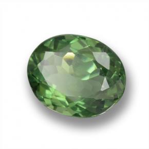 Apatite naturale verde da 1,38 ct, taglio ovale, VS-SI