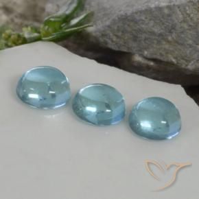 Gemme di Apatite Azzurro acqua chiaro naturale da 1.32 ct, Rotondo, Trasparente