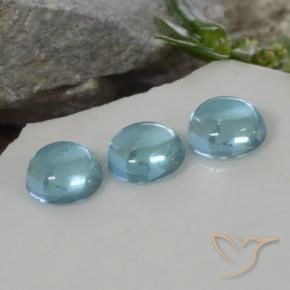Gemme di Apatite Azzurro acqua chiaro naturale da 1.32 ct, Rotondo, Trasparente