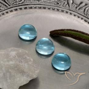 Gemme di Apatite Blu verdastro naturale da 2.05 ct, Rotondo, Trasparente