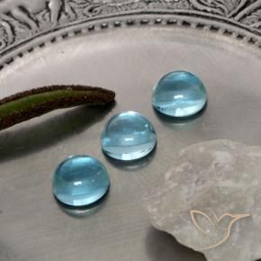 Gemme di Apatite Blu verdastro naturale da 2.05 ct, Rotondo, Trasparente
