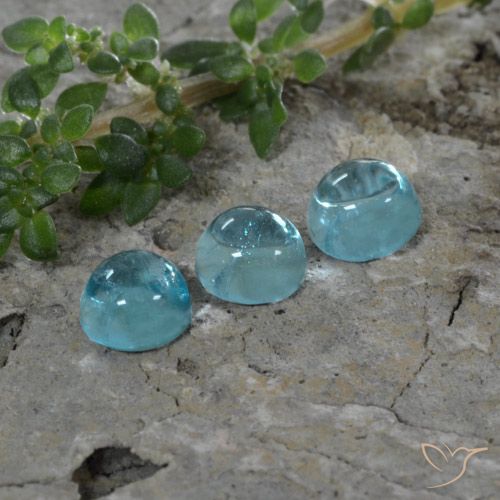 1.46ctw Naturale Blu Acqua Profondo Apatite, Rotondo, Trasparente