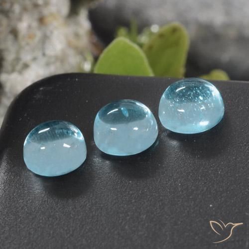 1.46ctw Naturale Blu Maya profondo Apatite, Rotondo, Trasparente
