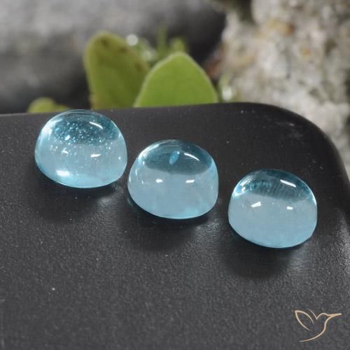 Gemme di Apatite Blu Maya profondo naturale da 1.46 ct, Rotondo, Trasparente