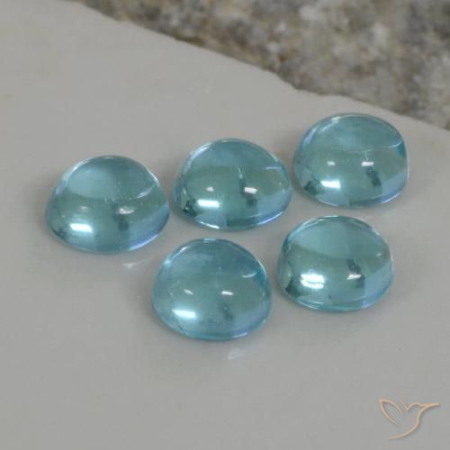 Gemme di Apatite Blu acqua naturale da 1.98 ct, Rotondo, Trasparente