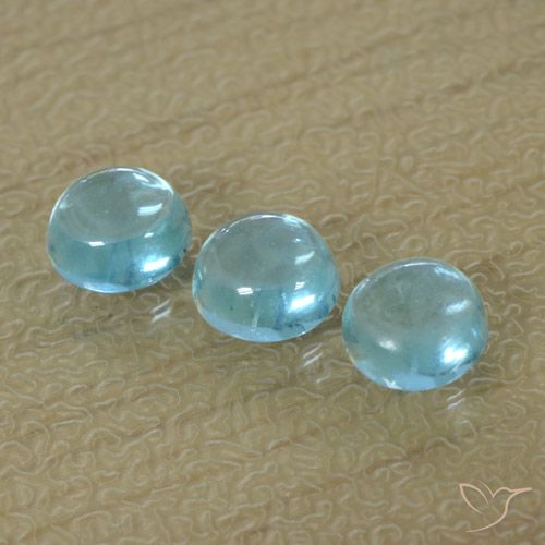 1.74ctw Naturale Azzurro Apatite, Rotondo, Trasparente