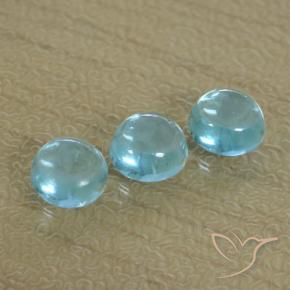 Gemme di Apatite Azzurro naturale da 1.74 ct, Rotondo, Trasparente