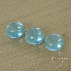 Gemme di Apatite Azzurro naturale da 1.74 ct, Rotondo, Trasparente