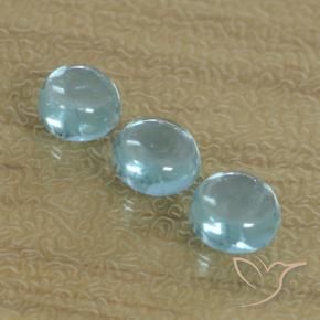 Gemme di Apatite Blu verdastro naturale da 1.60 ct, Rotondo, Trasparente
