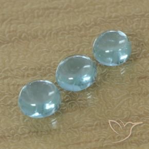 Gemme di Apatite Blu verdastro naturale da 1.60 ct, Rotondo, Trasparente