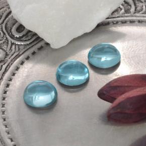 Apatite naturale blu da 1,21 ct, taglio rotondo, trasparente
