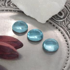 Apatite naturale blu da 1,21 ct, taglio rotondo, trasparente