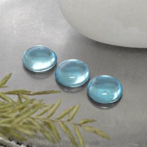 Gemme di Apatite Verde blu naturale da 0.94 ct, Taglio rotondo, Trasparente