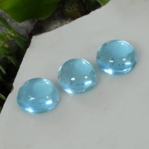 Gemme di Apatite Blu Acqua Profondo naturale da 1.56 ct, Taglio rotondo, Trasparente