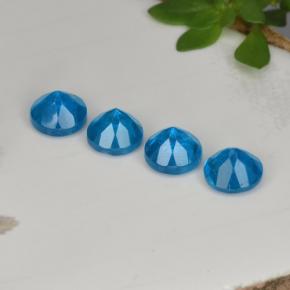 Gemme di Apatite Blu naturale da 1.27 ct, Taglio rotondo, VS