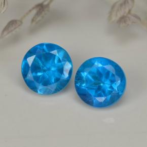 Apatite naturale blu da  ct, taglio rotondo, VS-SI