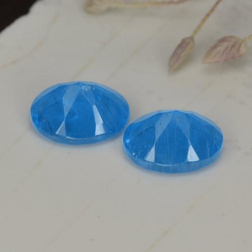 Apatite naturale blu da 0,75 ct, taglio ovale, VS-SI