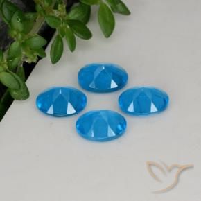 Gemme di Apatite Azzurro profondo naturale da 1.43 ct, Ovale, VS-SI