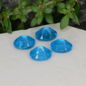 Gemme di Apatite Azzurro profondo naturale da 1.74 ct, Taglio ovale, VS-SI