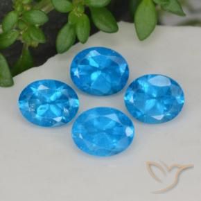 Gemme di Apatite Blu naturale da 1.64 ct, Ovale, VS-SI