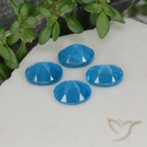 Gemme di Apatite Blu medio naturale da 1.61 ct, Ovale, VS-SI