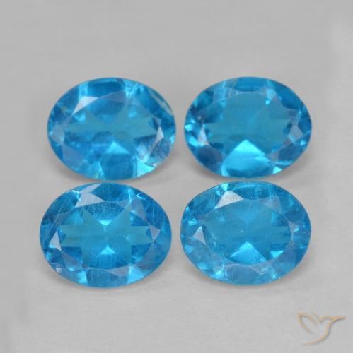 1.45ctw Naturale Azzurro Apatite, Ovale, VS-SI