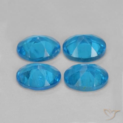 Gemme di Apatite Azzurro naturale da 1.45 ct, Ovale, VS-SI