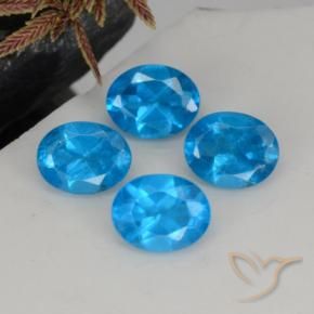 Gemme di Apatite Blu naturale da 1.61 ct, Taglio ovale, VS-SI