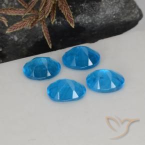 Gemme di Apatite Blu intenso naturale da 1.45 ct, Ovale, VS-SI