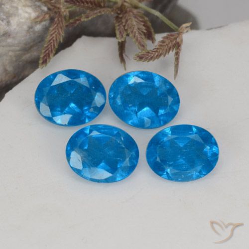 Gemme di Apatite Blu naturale da 1.36 ct, Taglio ovale, VS-SI