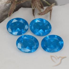 Gemme di Apatite Blu naturale da 1.36 ct, Taglio ovale, VS-SI