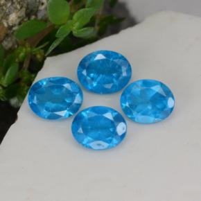 Gemme di Apatite Blu naturale da 1.52 ct, Taglio ovale, VS-SI
