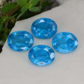 Gemme di Apatite Blu naturale da 1.52 ct, Taglio ovale, VS-SI