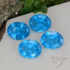 Gemme di Apatite Azzurro profondo naturale da 1.50 ct, Ovale, VS-SI
