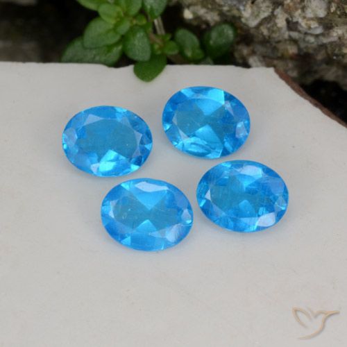 1.21ctw Naturale Blu Apatite, Ovale, VS-SI