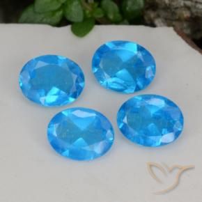 Gemme di Apatite Blu naturale da 1.21 ct, Ovale, VS-SI