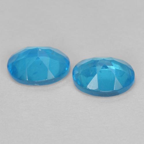 Apatite naturale blu da 0,72 ct, taglio ovale, VS-SI