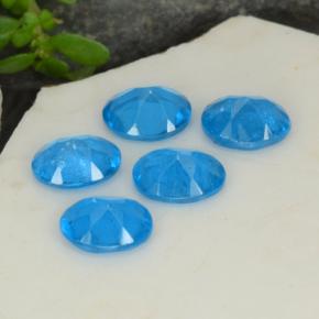Gemme di Apatite Blu intenso naturale da 1.66 ct, Taglio ovale, VS-SI