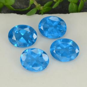 Gemme di Apatite Blu intenso naturale da 1.44 ct, Taglio ovale, VS-SI