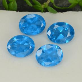 Gemme di Apatite Blu intenso naturale da 1.44 ct, Taglio ovale, VS-SI