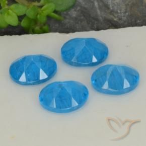 Gemme di Apatite Blu intenso naturale da 1.52 ct, Ovale, VS-SI
