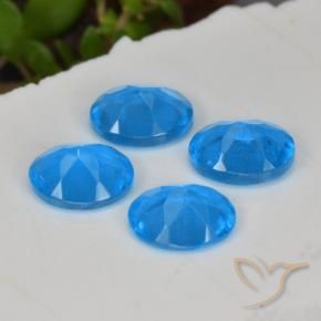 Gemme di Apatite Blu intenso naturale da 1.40 ct, Ovale, VS-SI