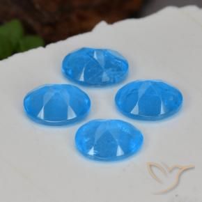Gemme di Apatite Blu intenso naturale da 1.41 ct, Ovale, VS-SI