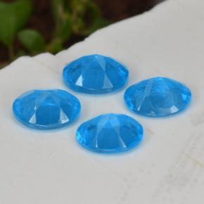 Apatite naturale blu da 1,33 ct, taglio ovale, VS-SI
