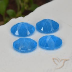 Gemme di Apatite Blu intenso naturale da 1.43 ct, Ovale, VS-SI