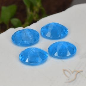 Gemme di Apatite Blu intenso naturale da 1.49 ct, Ovale, VS-SI